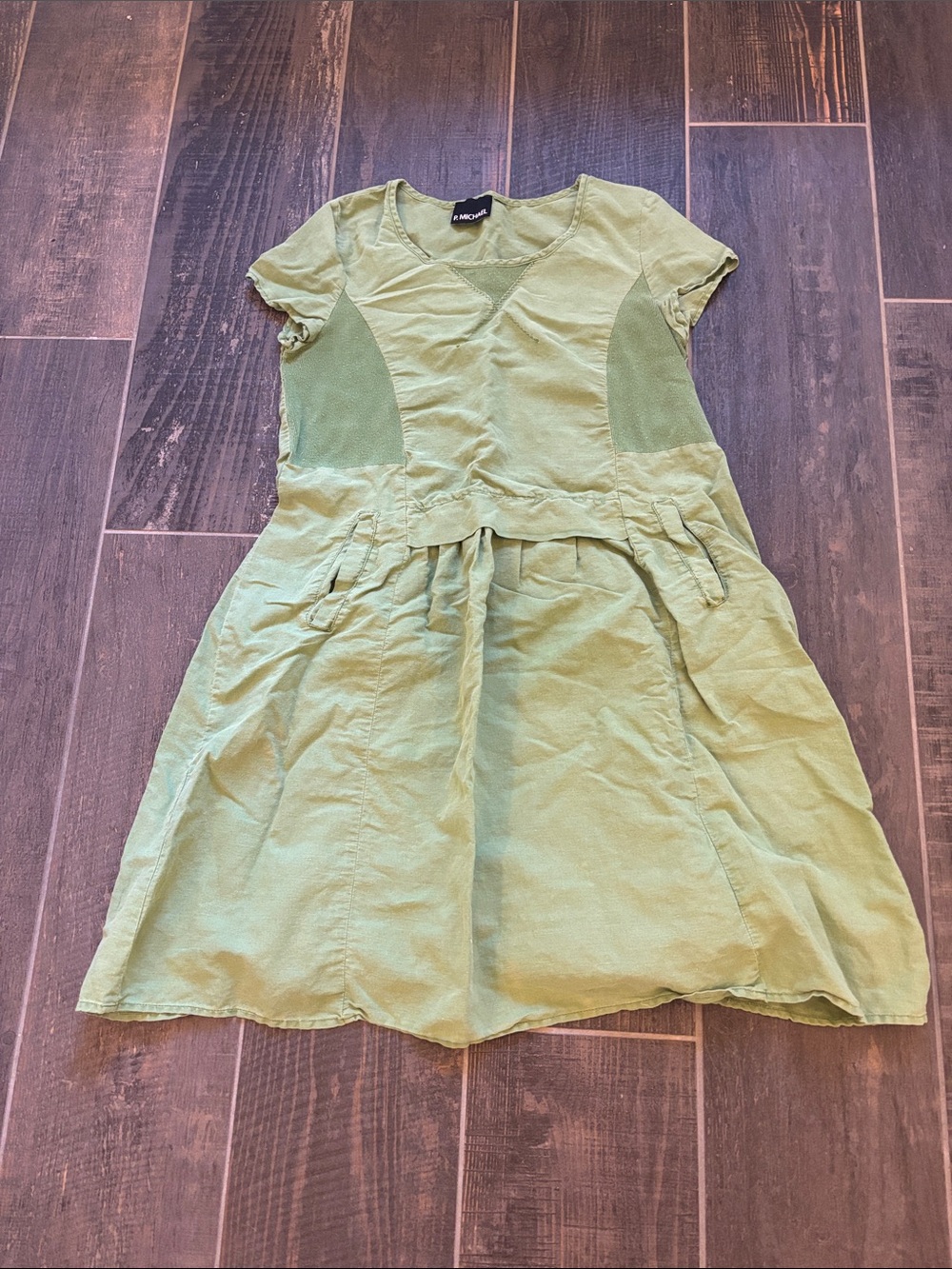 Light Green Casual Linen-Blend Dress by Mudd